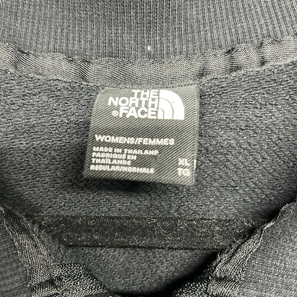 The North Face Quarter Zip Cropped Black Sweatshirt Women's Size XL - Picture 3 of 4